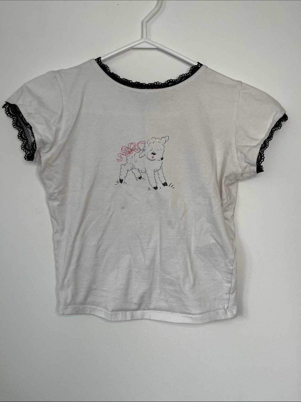 white baby tee